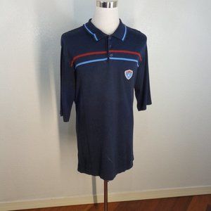 Vintage Air Jordan Mens XLarge Knit Sweater Blue Short Sleeve